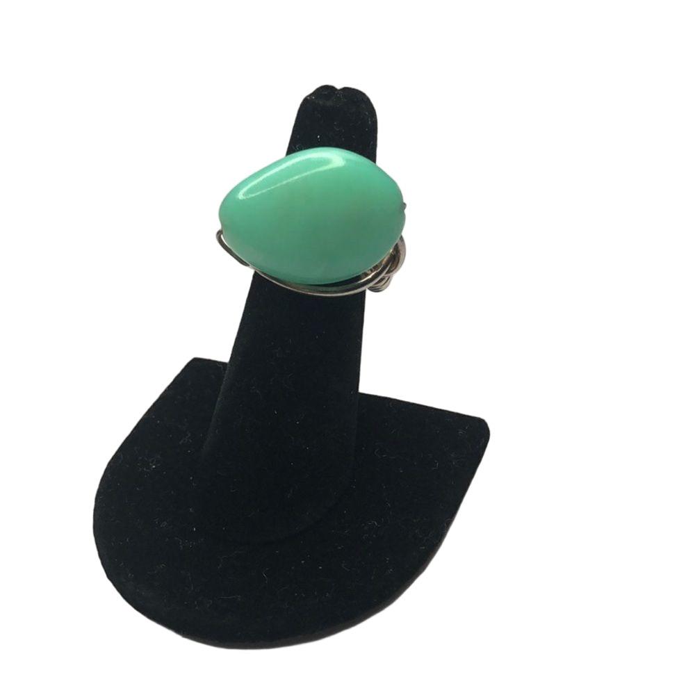 🍭6/$30 turquoise and silver tone ring - ~7.25